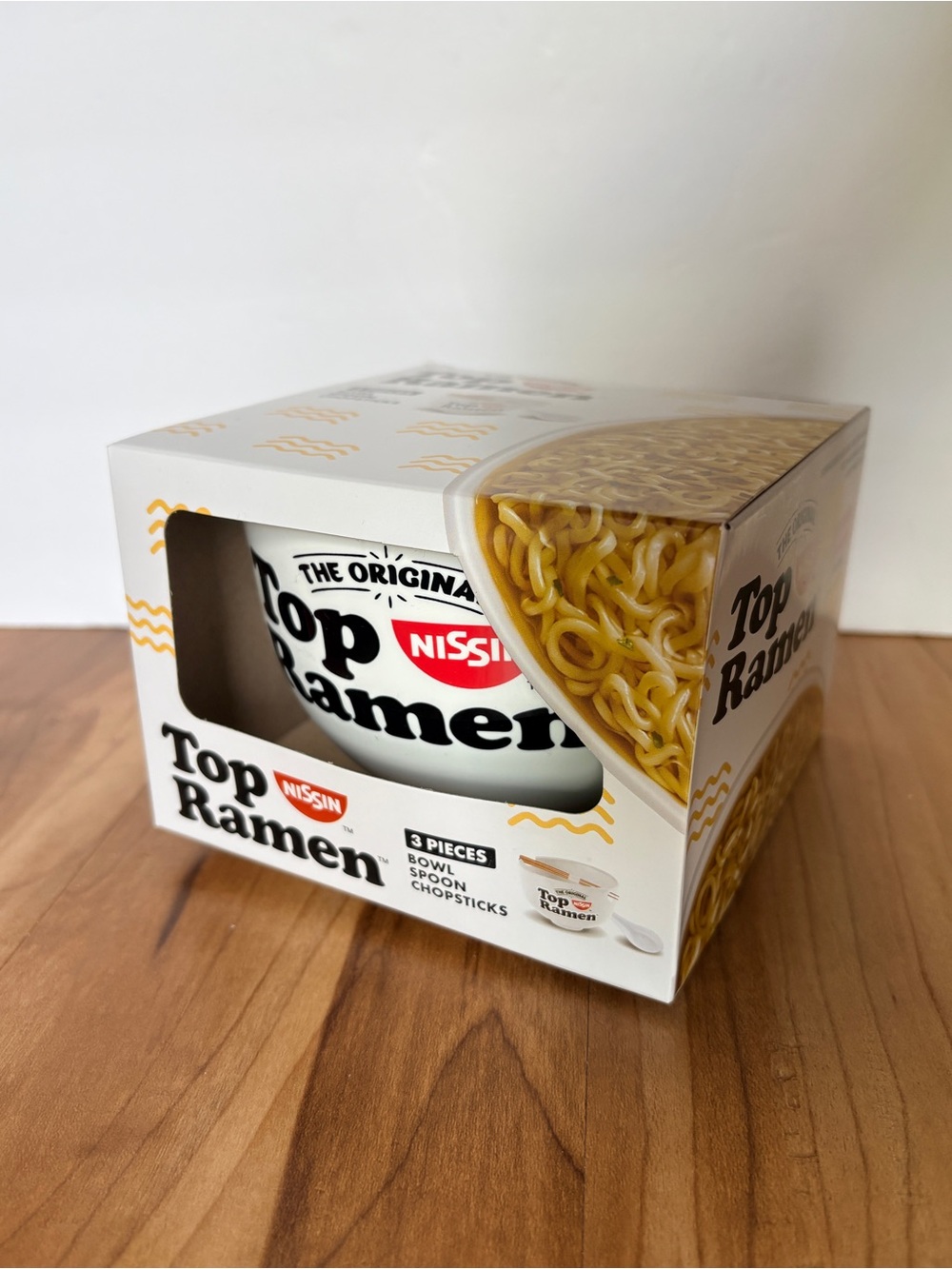 Ramen Bowl Set 3-Piece Top Ramen Style Plastic NWT